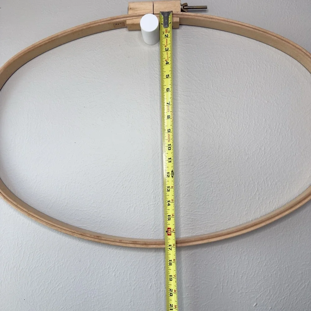 Vtg American Heritage Large Oval Wood Hoop Embroidery Cross Stitch Quilting 26